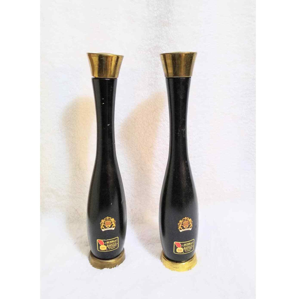 MCM Hickok design wood and metal salt pepper Shaker